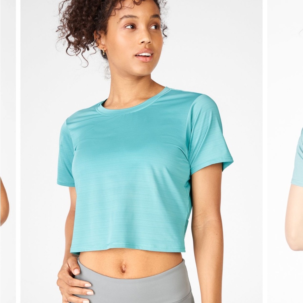 Nwt Fabletics Eco-Conscious Twist Back S/S Tee Xx… - image 1